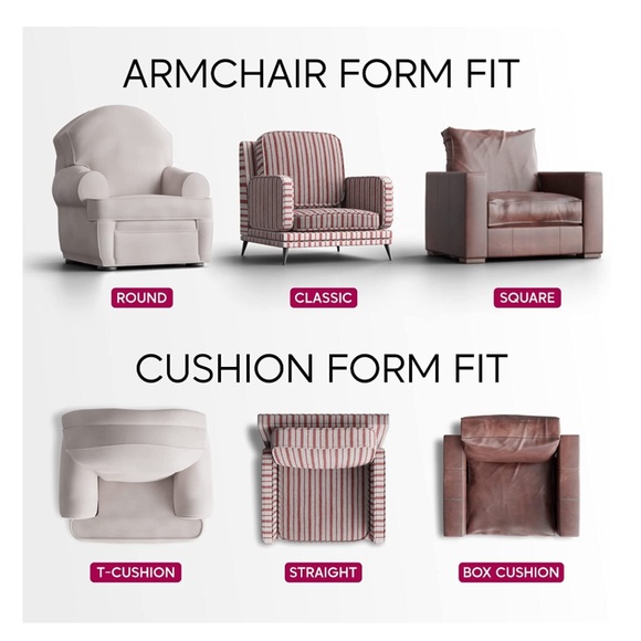 Chair Cover - Stretch Velvet Armchair Slipcover - Picture 4 of 9